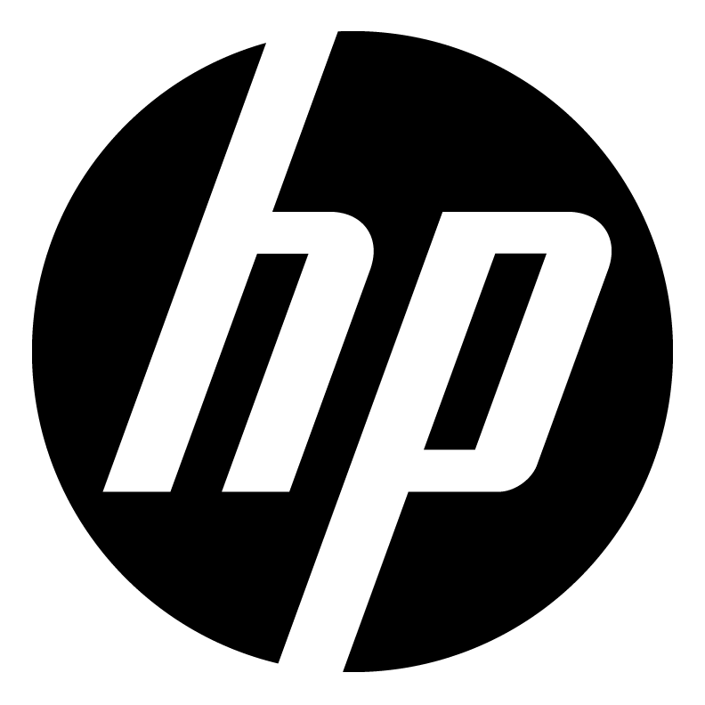 Logo da HP indicando a marca da impressora usada para a impressão